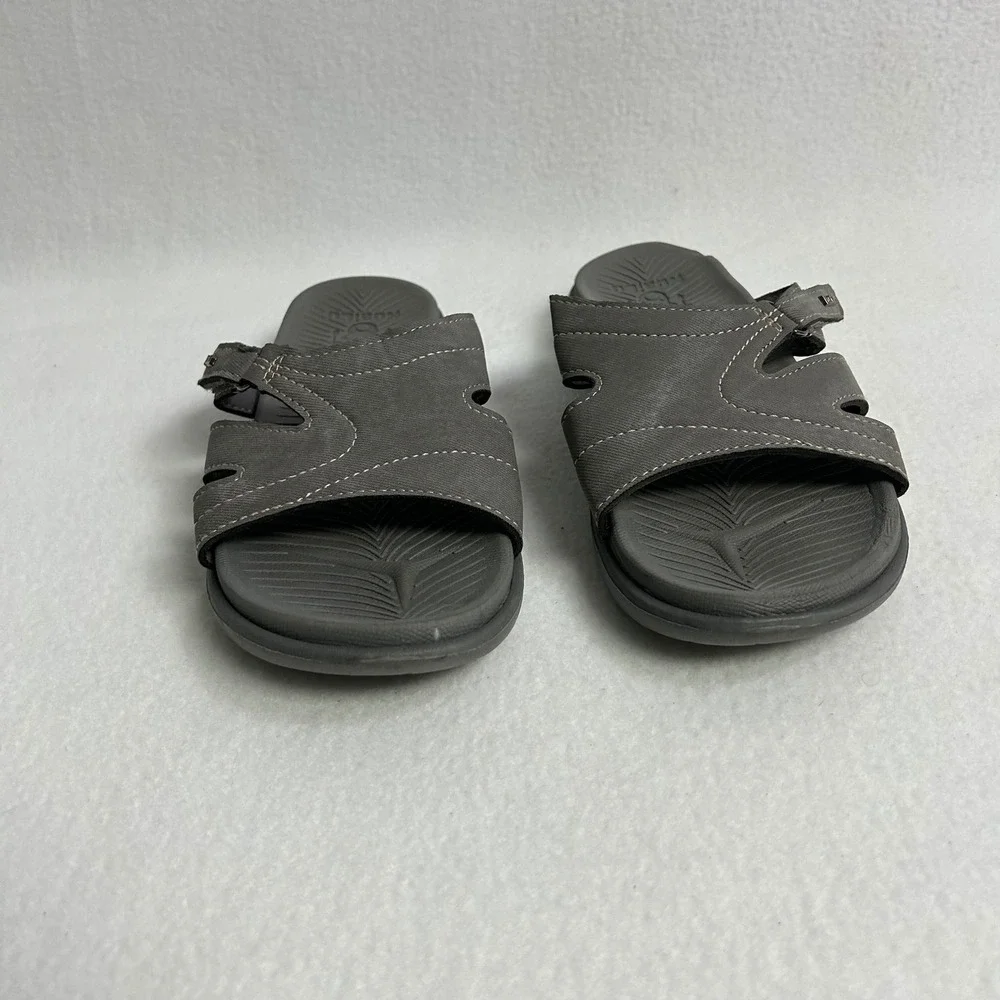 KuaiLu Comfort Sporty Gorpcore Men 9 Gray Adjustable Strap Slide Sandals